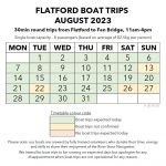 2023 08 AUG Flatford Boat Trips Timetable