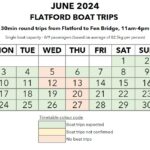 2024 06 JUN Flatford Boat Trips Timetable
