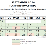 2024 09 SEP v2 Flatford Boat Trips Timetable